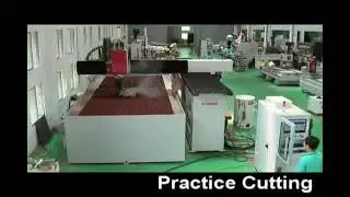 5 axis CNC Waterjet Cantilever type & Grid table CNC五軸水刀加工機 WATERTEK BWM FW7201