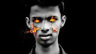 Fire face photo editing | broken face fire photo editing | Karan mandal editz | picsart fire Editing
