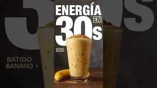 Batido energ&eacute;tico en 30s: Banano + Crema de Man&iacute; (R&aacute;pido y saciante)