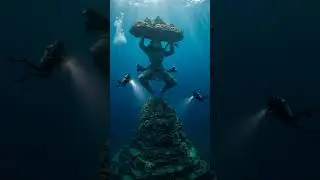 🚩The Lost Temple of Hanuman: Underwater Cinematic Experience #hanumanji #jaishreeram #shortsvideo