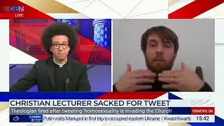 Sacked theology lecturer Dr Aaron Edwards says Christians need to stand up against 'LGBT agenda'