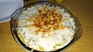 الكل سألني عن السر ! معكرونة بالبشاميل كريمية ووجها دهبي 😍🥰😋