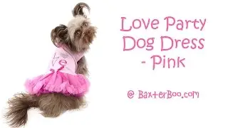 Love Party Dog Dress - Pink