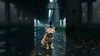 Tiny Kitten Under the Bridge While the World Rushed Above #kitten #rescue