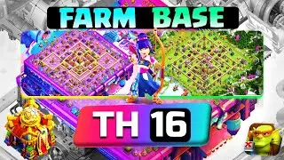 COC TH16 FARMING BASE 2025 anti Dark Elixir, Gold and Elixir! Best TH16 Farm Base Link