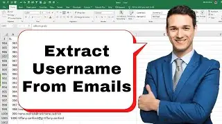 how to extract user name from email in excel