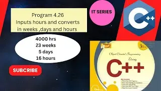 C++ program input hours & converts in weeks, days and hours|| C++ in urdu #short