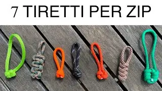 7 TIRETTI PER ZIP | ZIPPER PULLS | FACILI DA FARE CON CORDA PARACORD