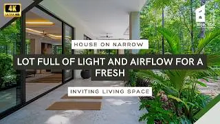 House on Narrow Lot Full of Light and Airflow for a Fresh, Inviting Living Space