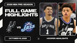 San Antonio Spurs vs Utah Jazz Full Game Highlights | Oct 10 | 2026 NBA Preseason