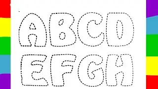 ABCD TRACING| alphabet tracing and colouring 