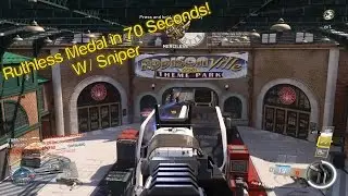 Ruthless Medal in 70 Seconds W/ Sniper + Super Kill