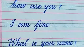 Simple sentences for cursive writing/ practice cursive writing/ calligraphy/ cursive letters