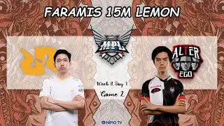 FARAMIS 15M LEMON VS VALIR 300JT UDIL || GAME 2 RRQ VS AE