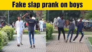 Fake slap prank on boys || syed zahid