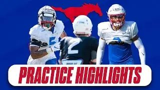 SMU Football Tuesday practice highlights - Houston Christian game week