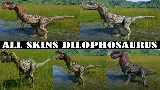 ALL SKINS DILOPHOSAURUS | JURASSIC WORLD EVOLUTION