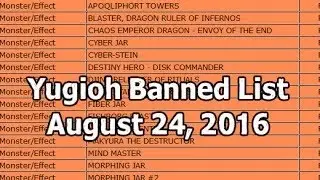 Yugioh August 2016 Banlist Talk