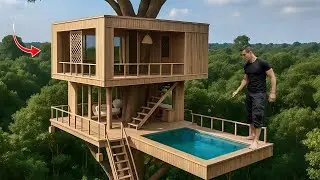 100 Days of Pure Survival: Alone in the Jungle Building a Secret Treehouse