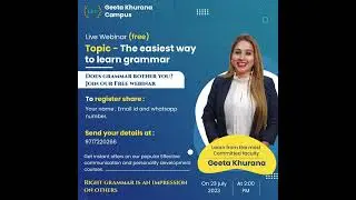 FREE WEBINAR ON 23 JULY| MYTHS ABOUT GRAMMAR |GRAMMAR |IELTS GRAMMAR|LEARN GRAMMAR