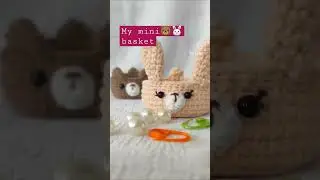 My mini 🐻🐰 basket🥰 #shorts #short #handmade #diy #crochet