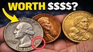 Top 3 RAREST U.S. Coins Worth BIG MONEY (1966 Quarter, 1964 SMS Penny, 2000-P Sacagawea!)