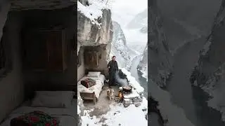 🤍 Mountain Village Life in Winter With Dog🐕&zwj;🦺🥶#trending#villagerlifestyle#villagelife#rurallife