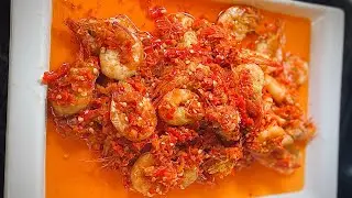 SHRIMP IN RED CHILI SAUCE, A DELICIOUS SPICY SENSATION.. #cookingchannel #asmr #tutorial