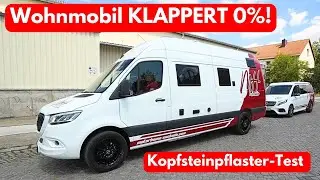 WOHNMOBIL KLAPPERT GAR NICHT! Wohnmobile 2023: Rennsprinter Rütteltest Motorhome Exclusive Riesa