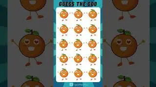 Classic Funny Orange Odd One Out Challenge! 😊🍊 Spot the Timeless Citrus Expression! #shorts #emoji