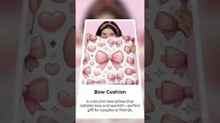 Cute Pink Bow Pattern Cushion &ndash; Romantic Gift Pillow for Couples
