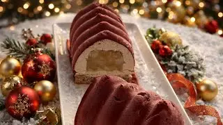 Chestnut cream yule log with caramelized pear insert @thermofansylvieconseillere8988