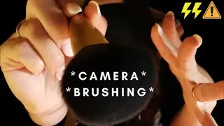 ASMR - EXTREMELY FAST AGGRESSIVE FACE BRUSHING | up close camera brushing soft spoken and whispering
