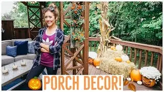 CLEAN + DECORATE WITH ME ✨ NEW FALL PORCH DECOR 2018 🎃🍂  | DECORATION INSPIRATION