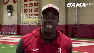 Alabama WR coach JaMarcus Shephard discusses Kendrick Law's violent blocking skills