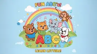 ABC Song with Cute Animals 🐊🐻 | Learn Alphabet A to Z | Nursery Rhymes for Kids