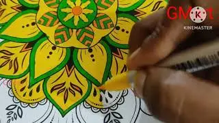 #Beautiful #mandala #art #color with me wowoo so nice #viral #drawingvideo 🔥