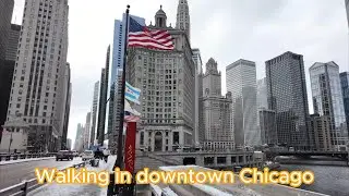Walking in Downtown Chicago