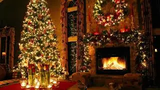 🎄Cozy Christmas Cabin 24/7🔥Instrumental Christmas Music With Fireplace❄️Relaxing Christmas Ambience