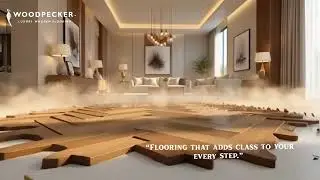 Herringbone wooden floor