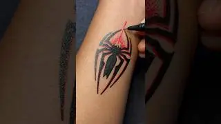 Spiderman 😍🔥 on My Wrist! Temporary Tattoo idea | Gel pen art.....#tattoo #art
