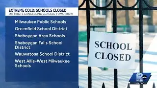 School closings SE Wisconsin Jan. 22 11 a.m.