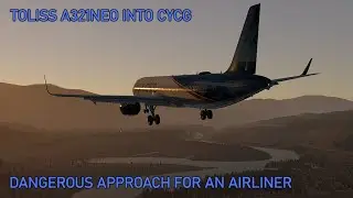 Toliss A321Neo Approach and landing into Castlegar CYCG