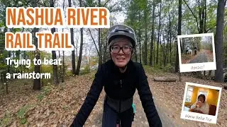 Rainy fall foliage day on the Nashua River Rail Trail