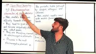3.5: Electronegative character of non-metals|Chp#3|Chemical bonding|Lec-16|9th class New chemistry|