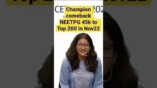 Возвращение чемпиона из NEETPG 45k в топ-200 рейтинга Inicet #neetpg #inicet #neetpgpreparation