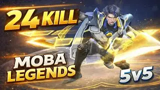 24 kill Aamon 🔥 MANIAC Gameplay | 8 Time LEGENDARY | MVP  | Instant Kill | MOBA Legends 🔥