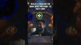 Healer is drinking for mana while watching the group wipe #wow #worldofwarcraft #warcraft