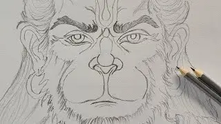 Hanuman ji drawing tutorial!! How to draw Hanuman ji ✨@MuNuToons96 #hanuman #shorts #trending #viral