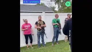 Indiana Residents Hold Guns as George Floyd Protesters Pass By